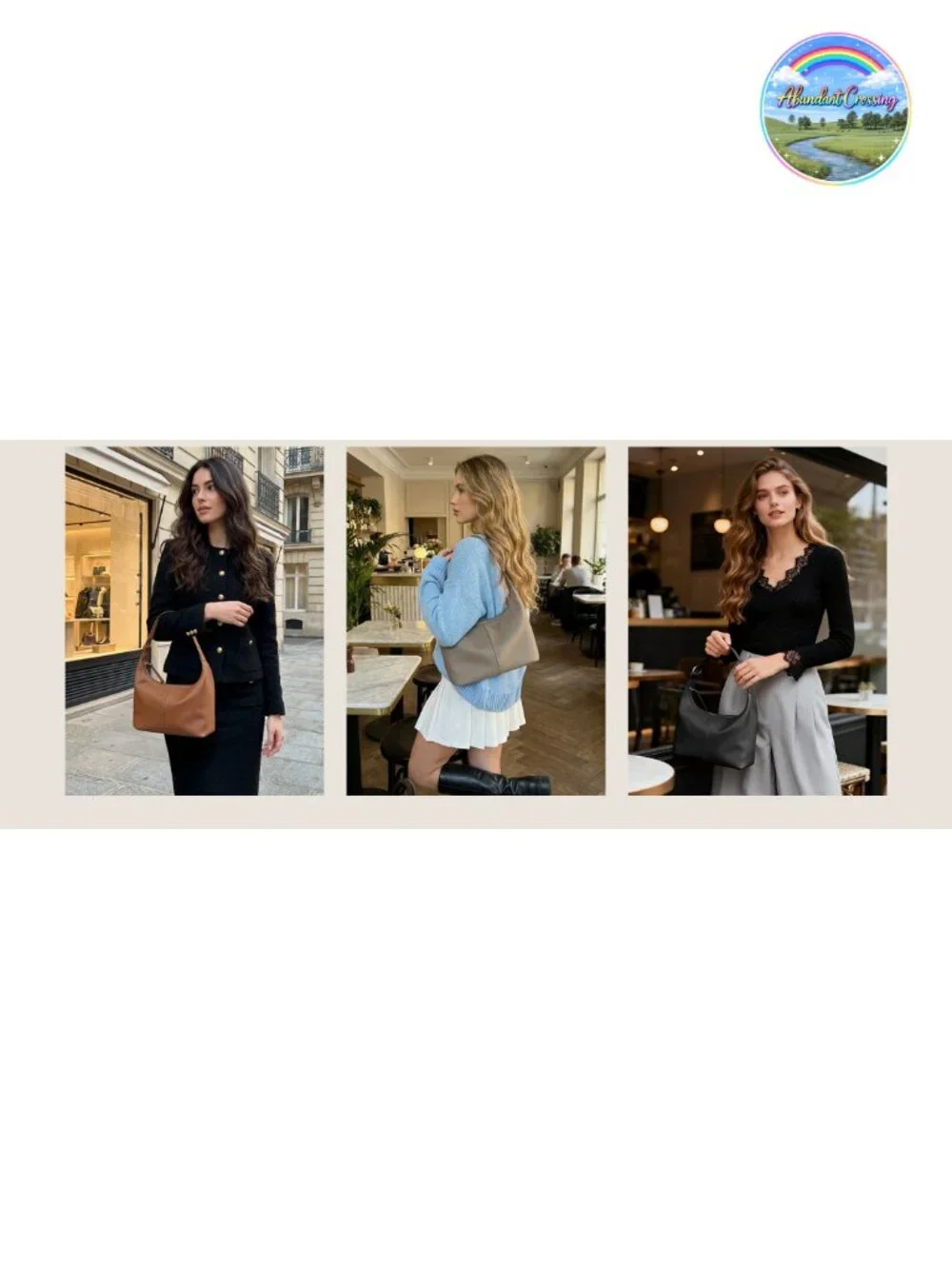 Genuine Leather Slouchy Hobo Bag Lightweight Shoulder Handbag Satchel Work